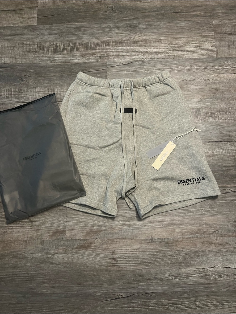 Fear of God ESSENTIALS Men’s Light Grey Logo Sweat Shorts
